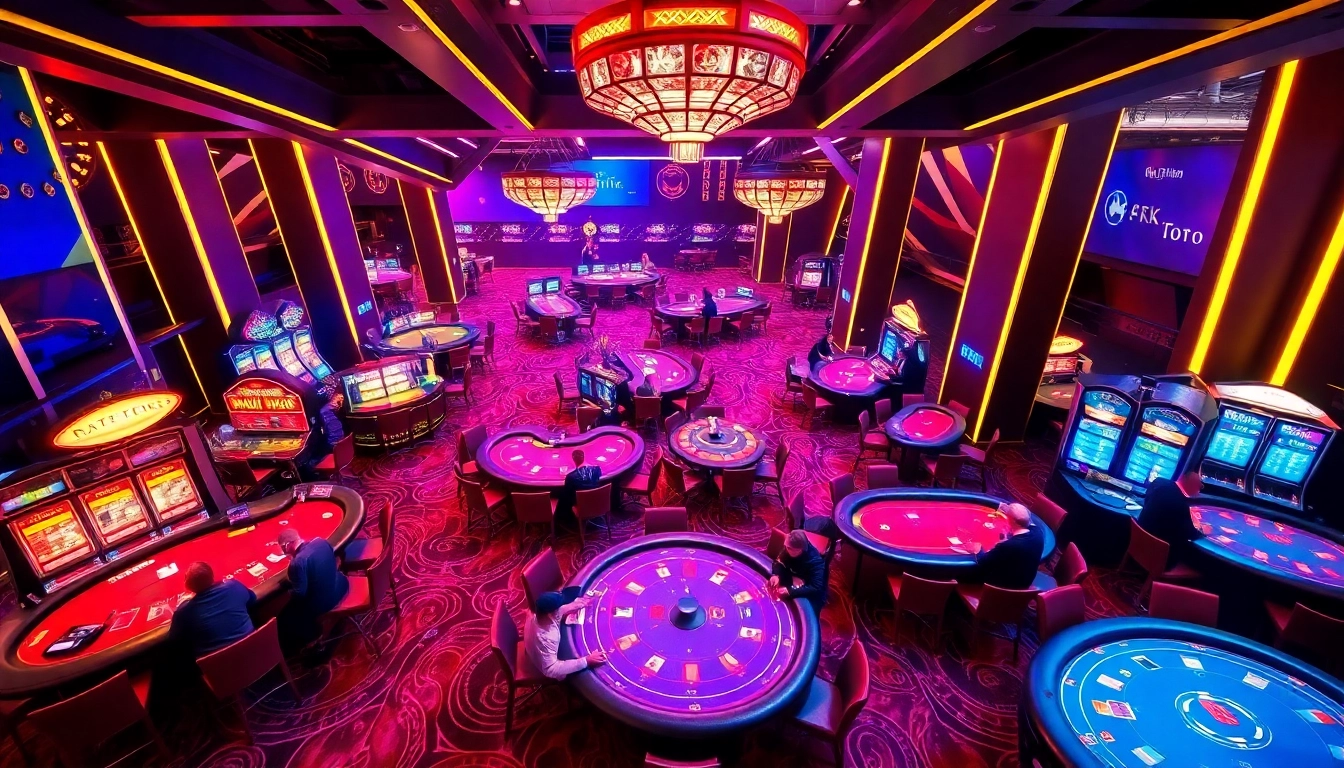 Engage in the thrilling world of afk toto with vibrant casino gaming tables filled with excitement.