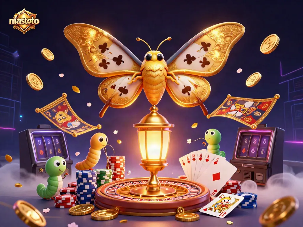 Experience niastoto's captivating 3D casino scene with vibrant characters and dynamic casino elements.