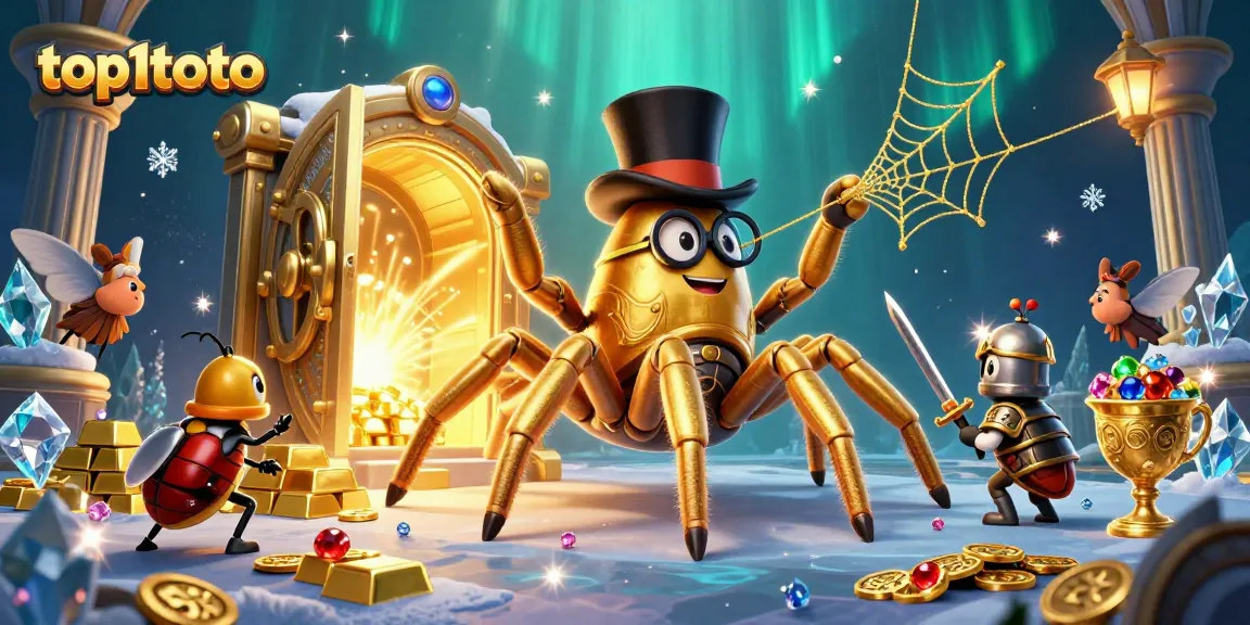 Engage with top1toto in a vibrant casino scene, showcasing gold treasures and excitement.