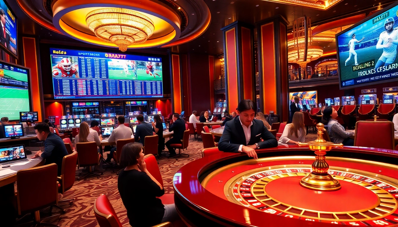 Betting on sports and playing casino games at NA777, featuring live dealers and dynamic odds.
