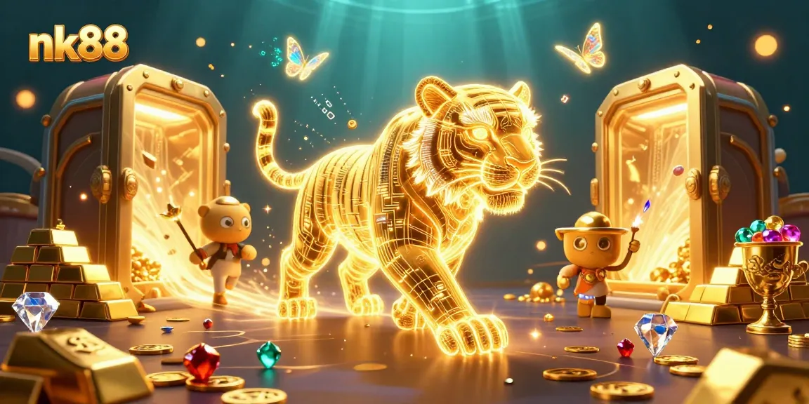 Experience thrilling gaming adventures at nk88 with vibrant golden treasures and rich casino visuals.
