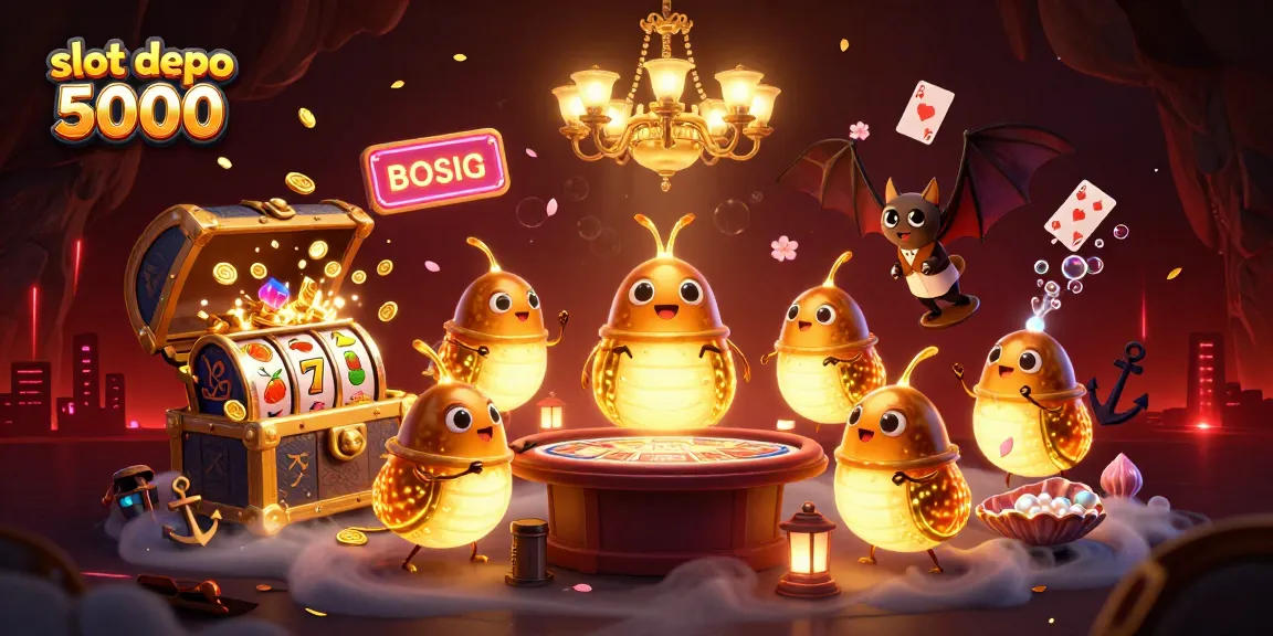 Spin and win with slot depo 5000 in this vibrant casino adventure featuring bioluminescent glowworms.