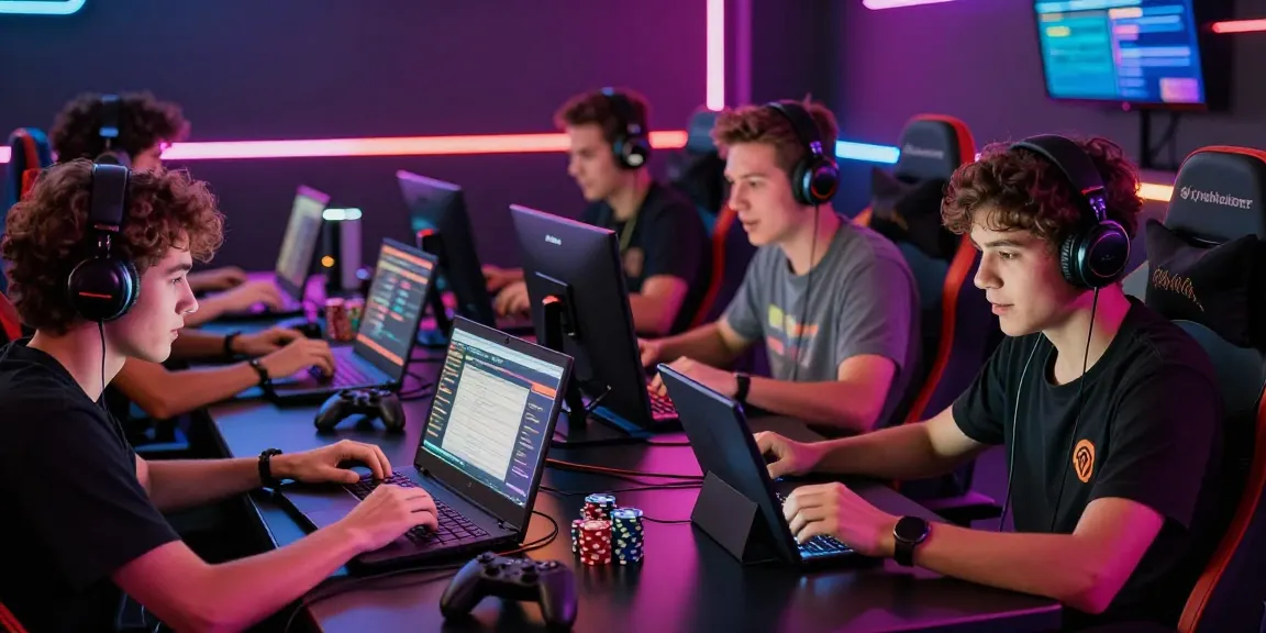 Engaged players on Trang chủ hm88 enjoying an immersive online gaming experience with modern equipment and vibrant atmosphere.
