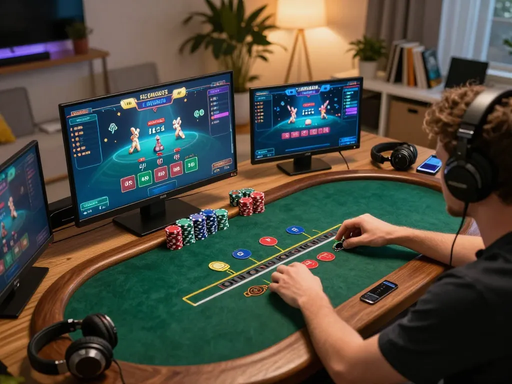 Pemain LGO99 terlibat dalam blackjack dealer langsung dari rumah, menunjukkan permainan strategis dan pengalaman online yang imersif