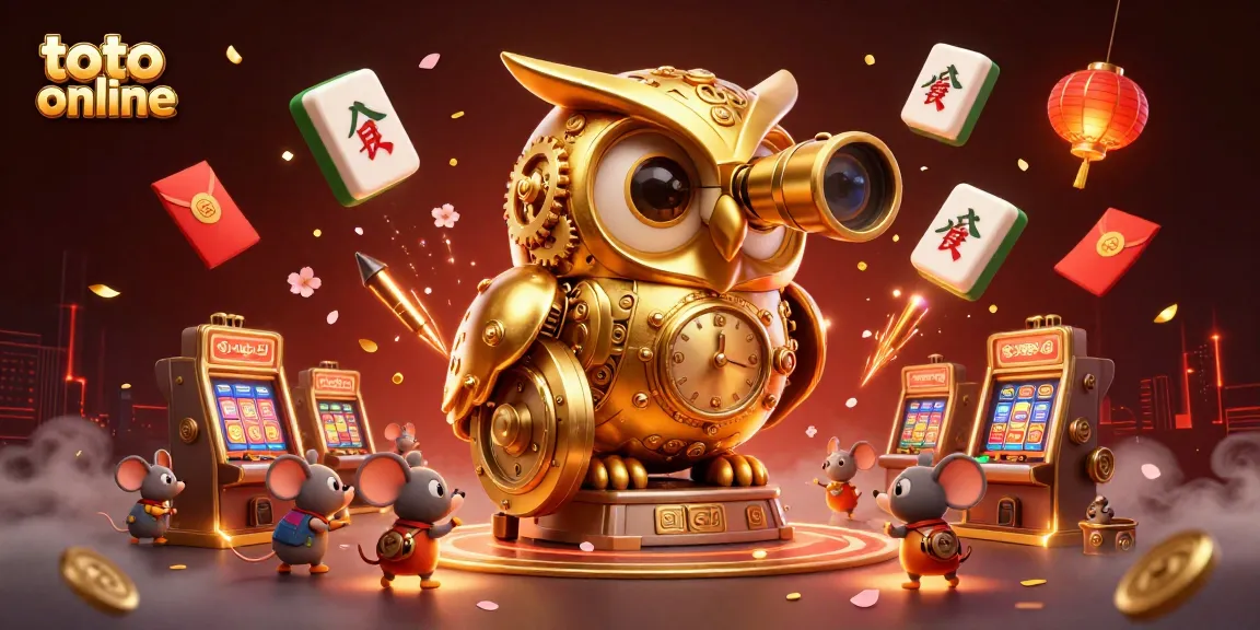 Menyaksikan perjudian toto online yang mengasyikkan dengan karakter kartun di kasino, dikelilingi elemen beruntung.