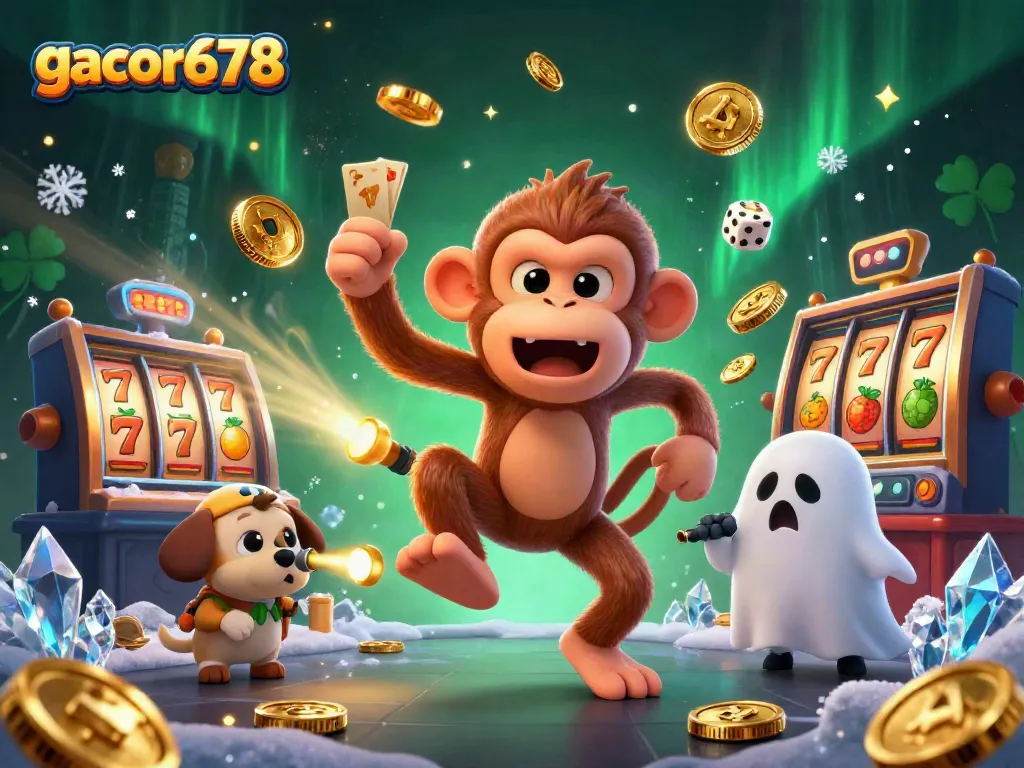 Engage in thrilling jackpots with gacor678's lively casino featuring vibrant characters and rich game elements.