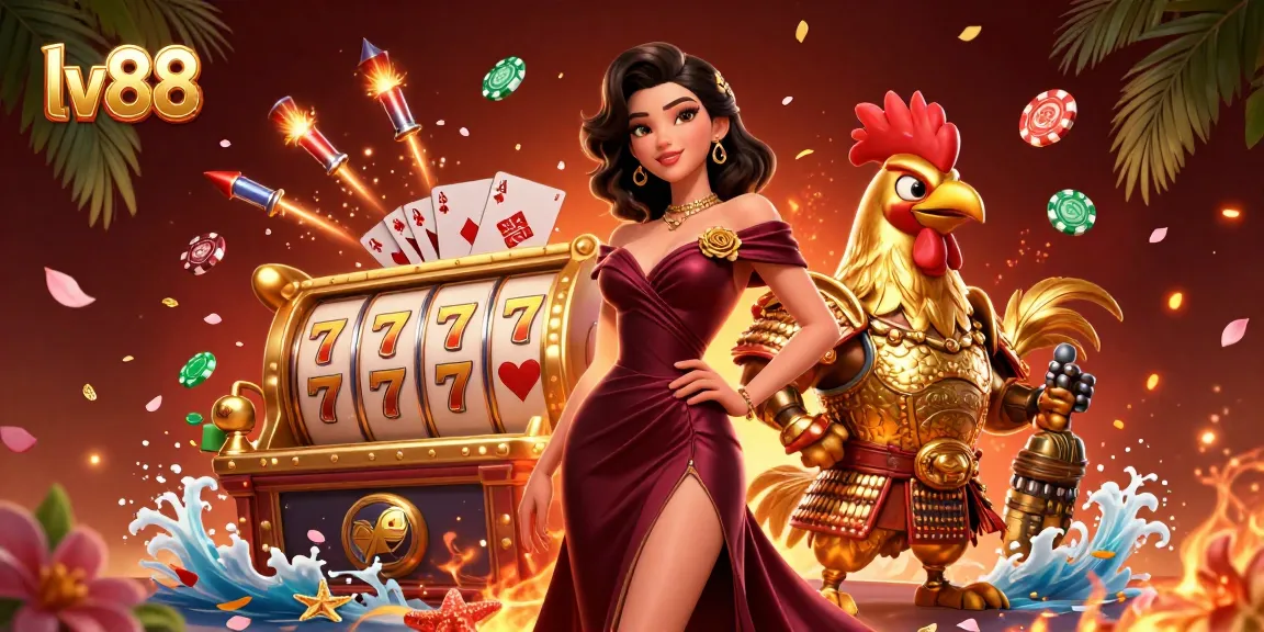 Experience thrilling gaming action at lv88 with exquisite visuals and vibrant casino elements.