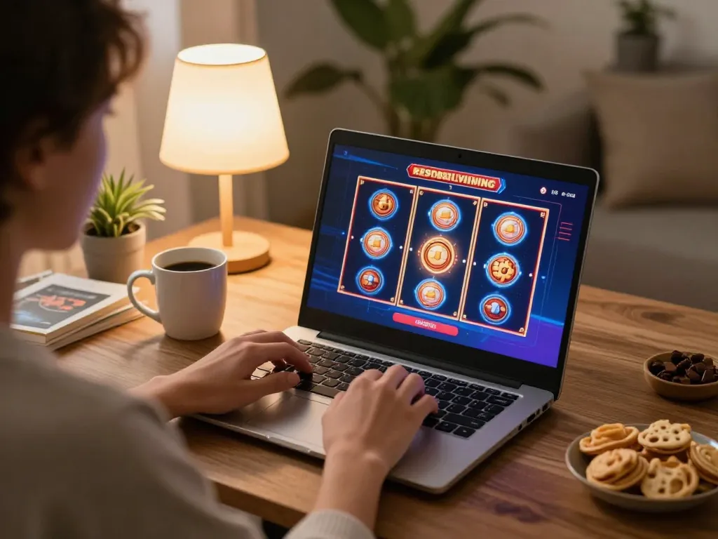 Nikmati permainan slot di rumah di oracleappshub, menampilkan suasana permainan online yang santai dengan grafik yang berwarna-warni.