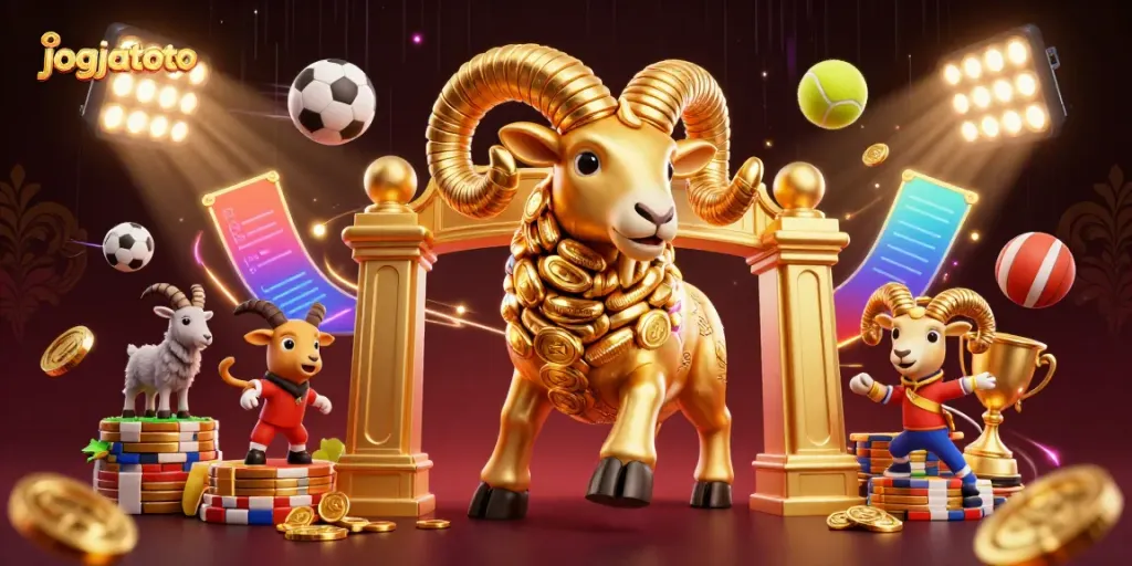 Experience thrilling action with jogjatoto's engaging 3D golden ram and sports elements.