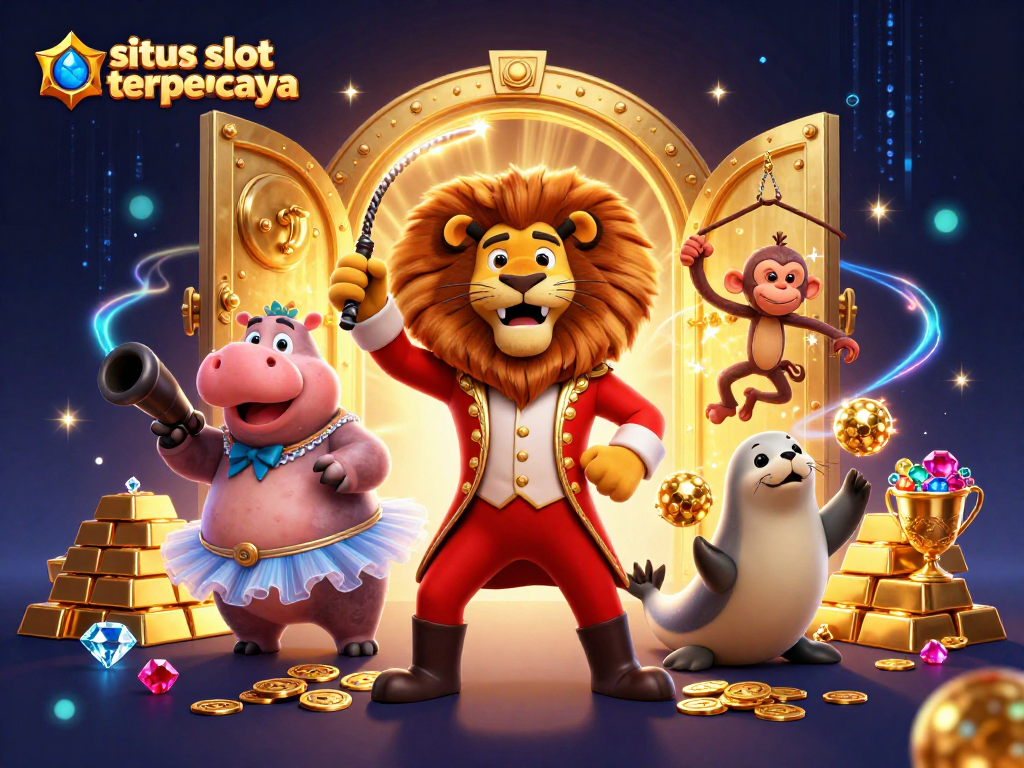 Mengungkap keseruan situs slot terpercaya dengan karakter unik dan harta karun gemerlap dalam ilustrasi yang menarik.
