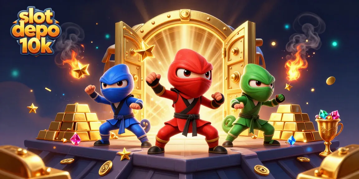 Slot depo 10k memperlihatkan tim ninja chameleon melakukan gerakan tarian di atap dengan harta karun berkilauan.