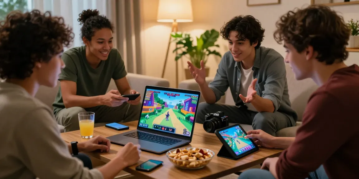 Rubahtoto, teman bermain game online bersama di ruang tamu yang nyaman.