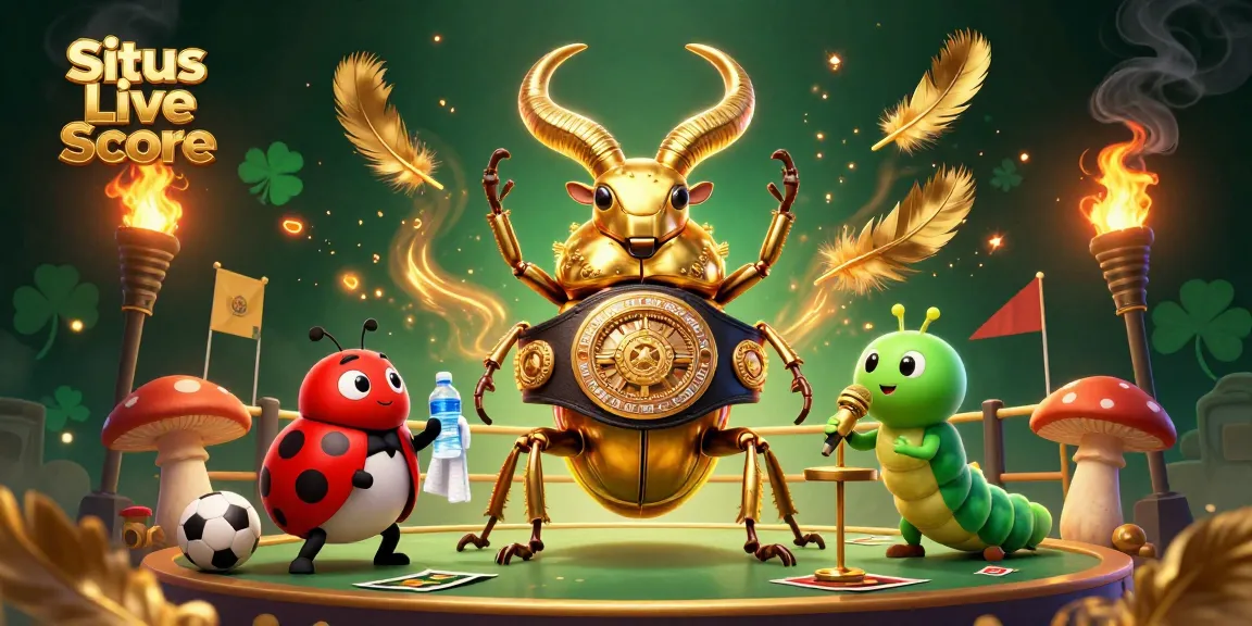 Situs Live Score captivates players with an exciting sports betting scene featuring cartoon characters and dynamic elements.
