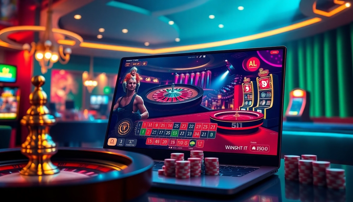 Experience the thrill of Nhà cái XX88 with dynamic online gambling visuals of roulette and poker.