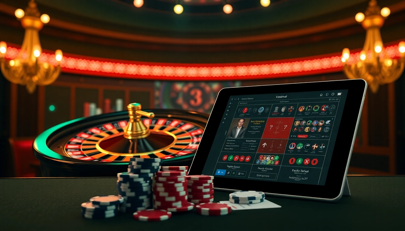 Experience thrilling gameplay at 789f.site/ with vibrant casino elements including roulette and poker.