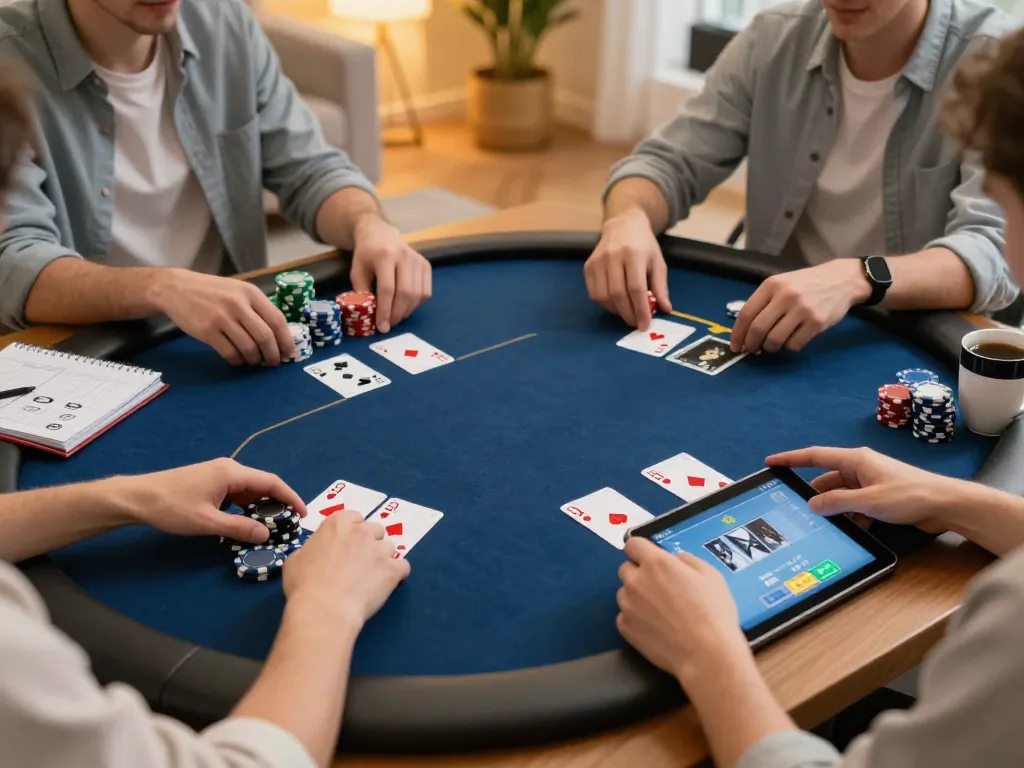 WWBOLA engaging players in a lively online poker game setup featuring strategic gameplay and cozy atmosphere.