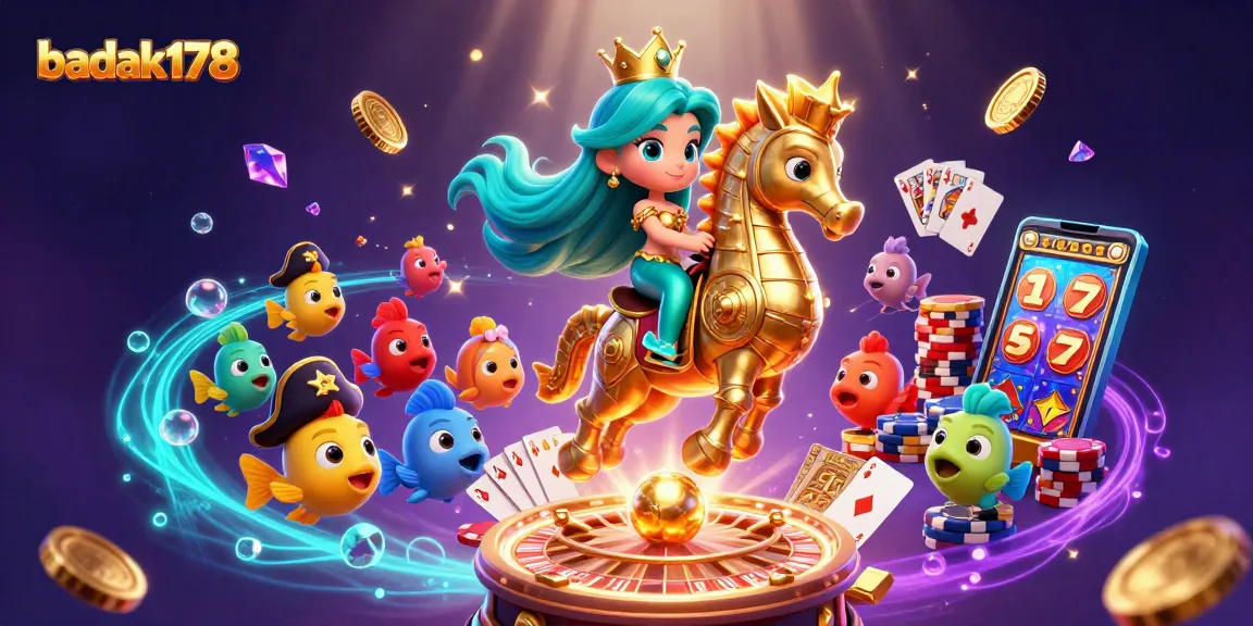 Engage with badak178 to explore vibrant gaming adventures with mermaid princess and seahorse allies.