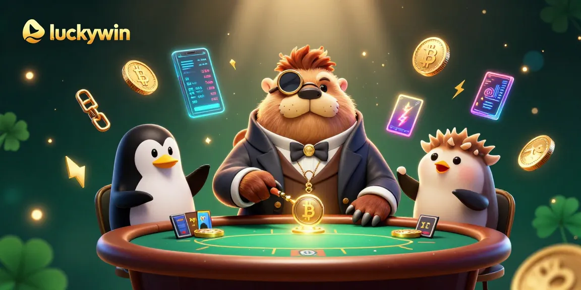 Engage in thrilling gameplay at luckywin with a jolly walrus, a sophisticated dealer, and crypto elements.