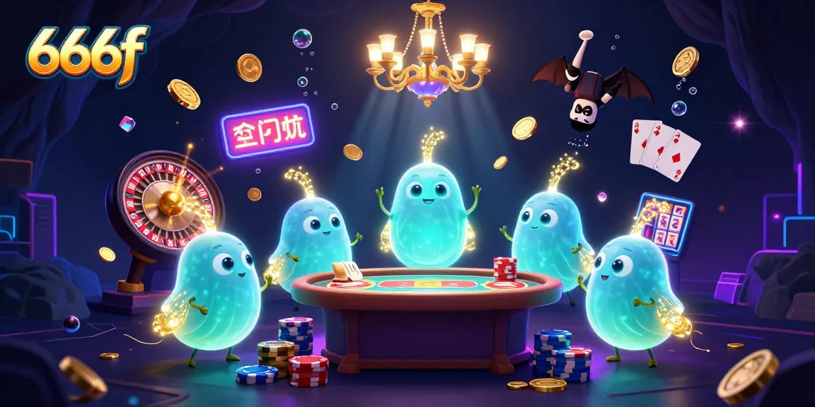 Spin the 666f casino with glowworms lighting up the game table, vibrant coins, jewels, and action!