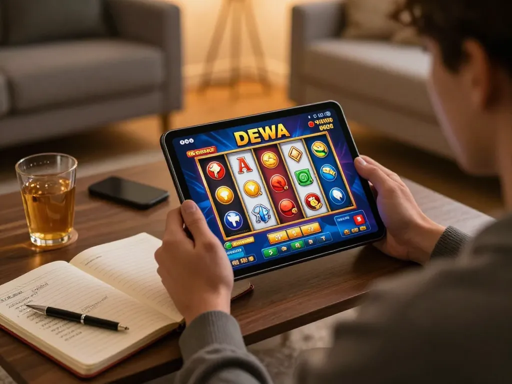 Experience engaging gameplay at UG DEWA with vibrant online slot action in a cozy home setting