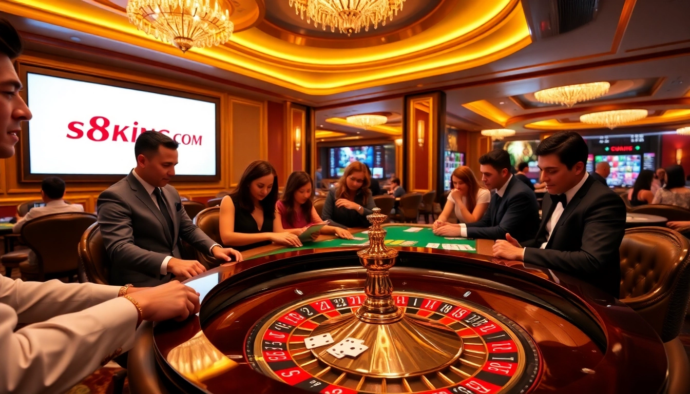 Experience the excitement of gambling at s8king.com with vibrant casino visuals.