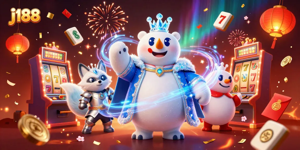 Spin and win with j188 in this captivating casino scene featuring a royal bear and fox!