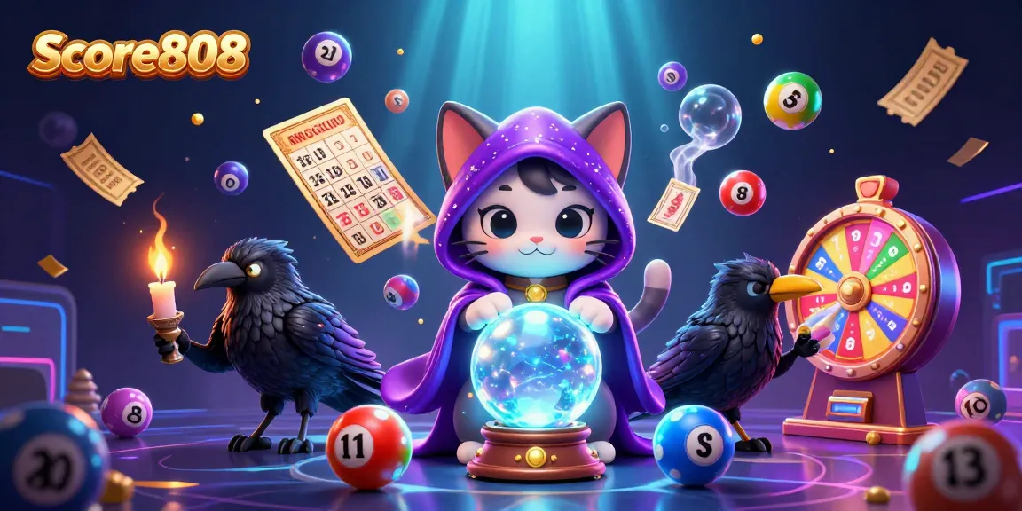Score808 delivers an exciting online gaming experience with colorful lottery elements and a vibrant, dynamic scene.