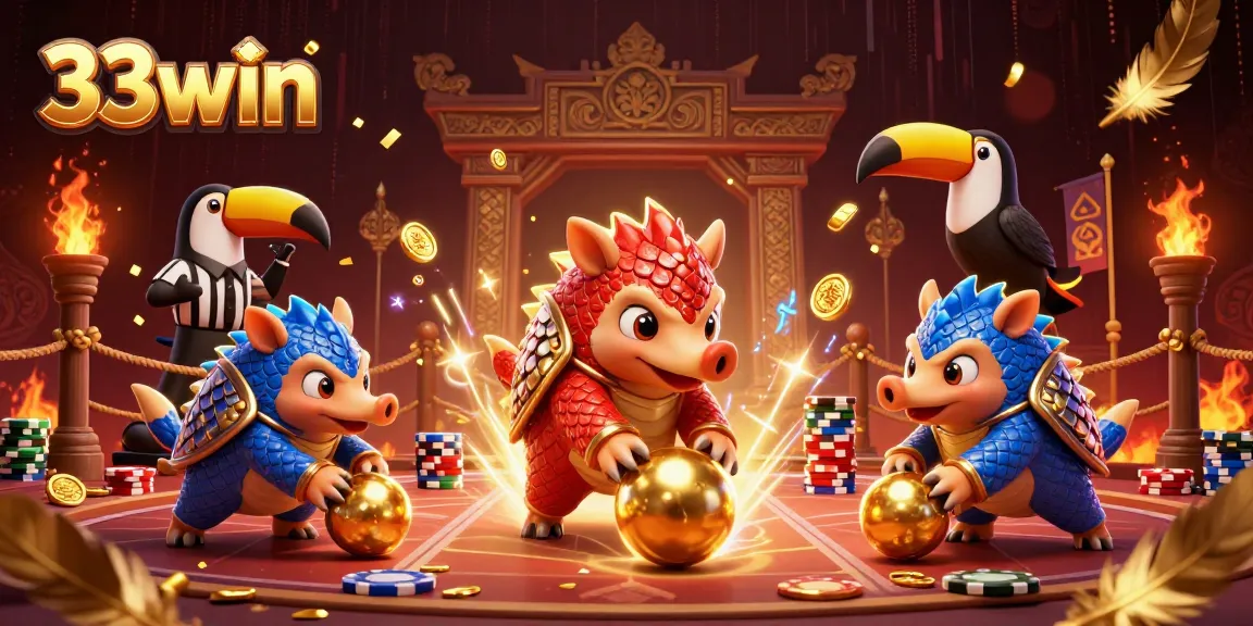 33win pangolins bowl through poker chips in a vibrant casino showdown