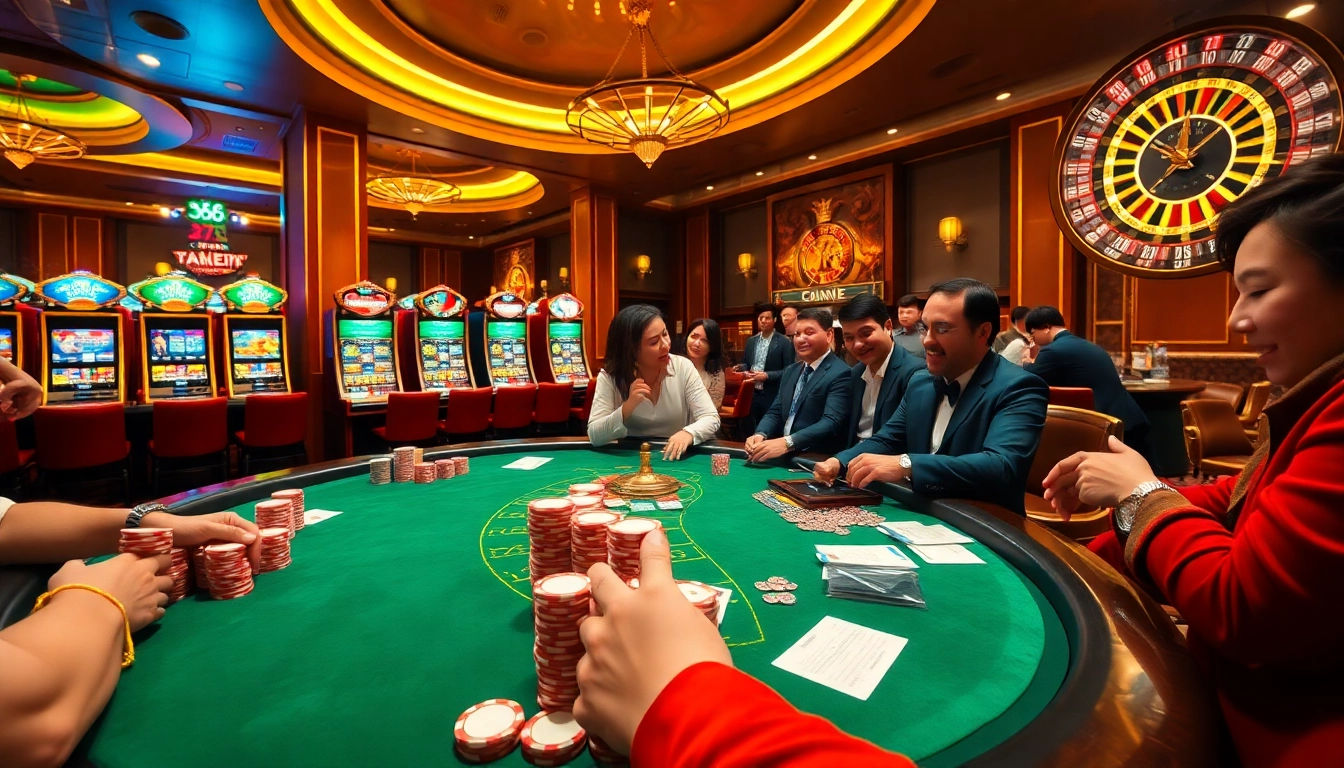 Experience the thrill at https://xx88.lol/ with vibrant casino games and enthusiastic players enjoying poker.
