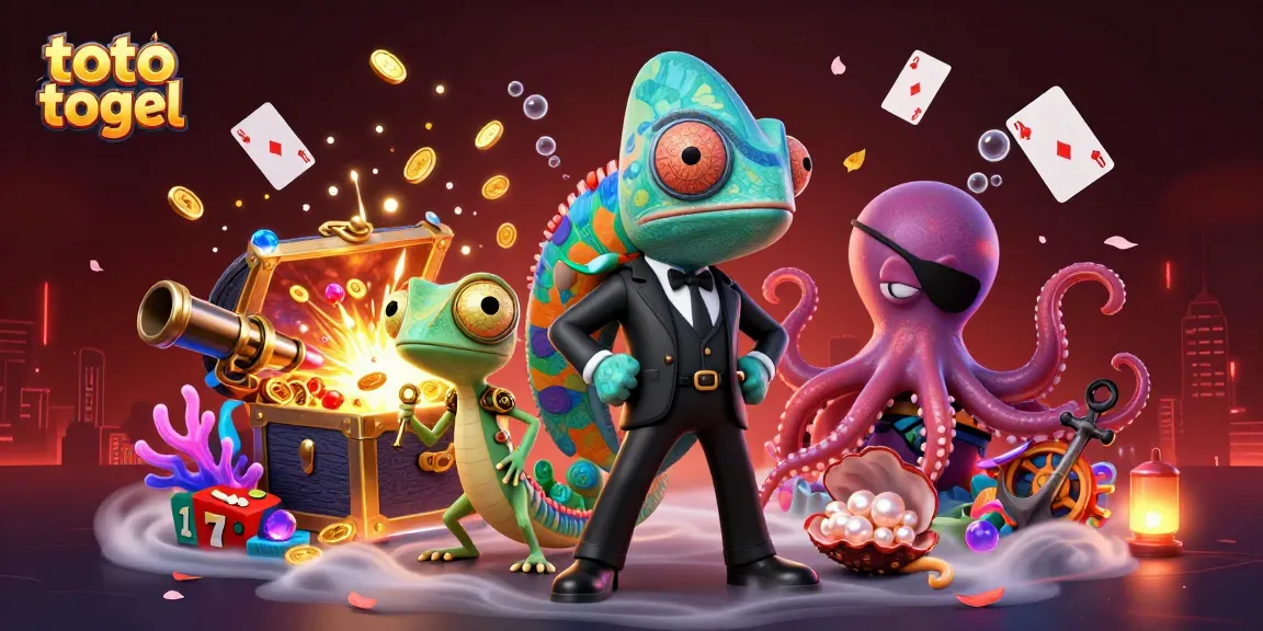 Berinteraksi dengan toto togel dalam adegan kasino 3D yang hidup dengan karakter dinamis dan elemen perjudian.