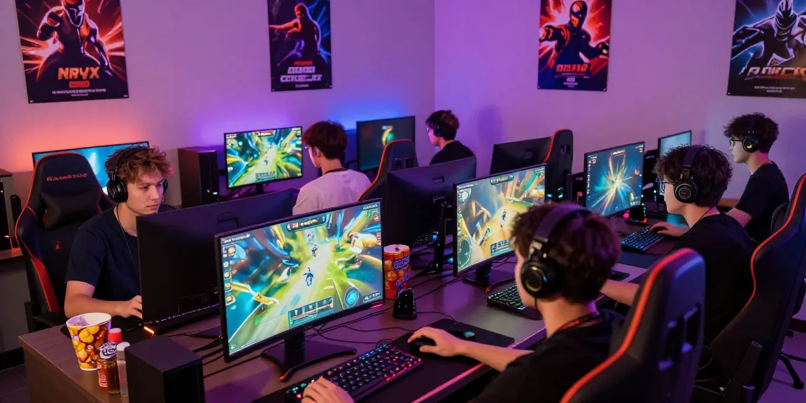 Pengalaman bermain di sulap338 dengan suasana meriah, pemain antusias dan perangkat gaming canggih.