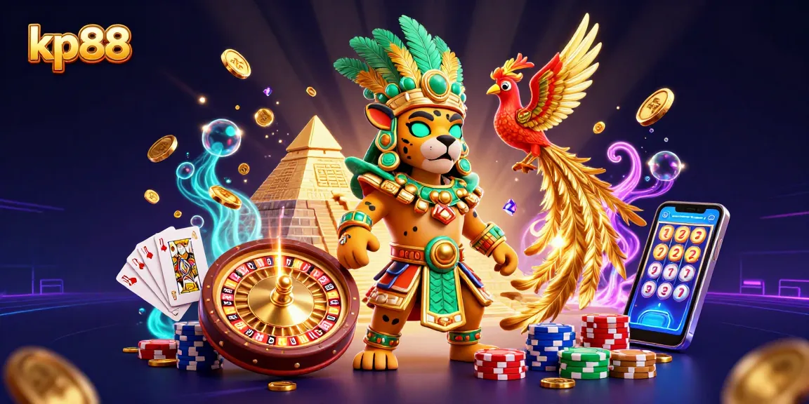 Enhance your kp88 gaming experience with engaging casino scenes featuring vibrant characters and dynamic elements.