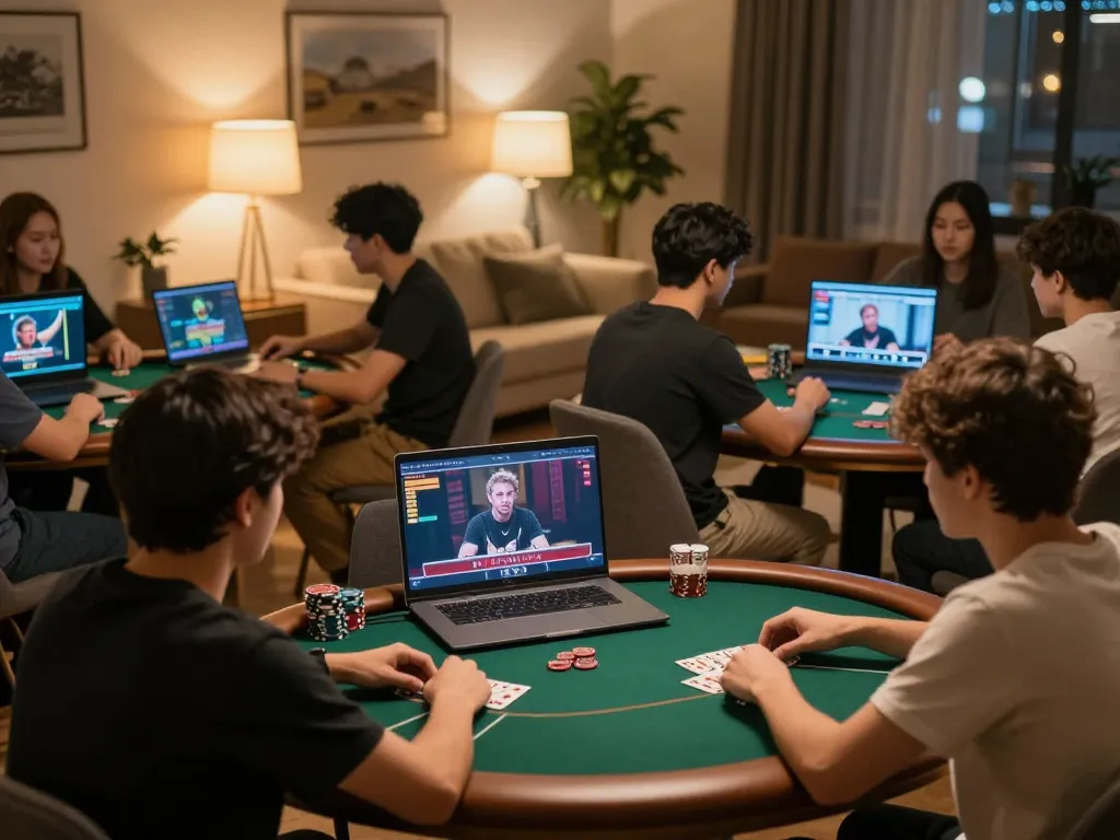 Engaged users strategizing in their online situs toto games during a cozy gaming session.