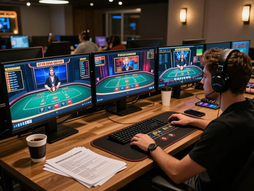 Engaging in strategic online blackjack gameplay at Pakde4D's premium gambling platform