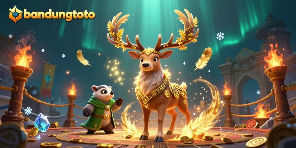 Experience thrilling action with bandungtoto's magical gaming environment featuring druid stag and gaming elements.