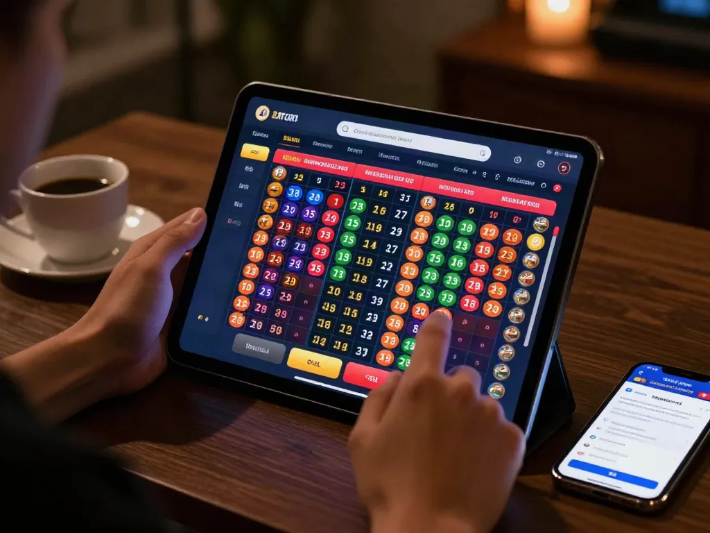 Data Macau 4D terlihat di layar tablet saat pengguna menganalisis hasil undian dengan suasana nyaman.