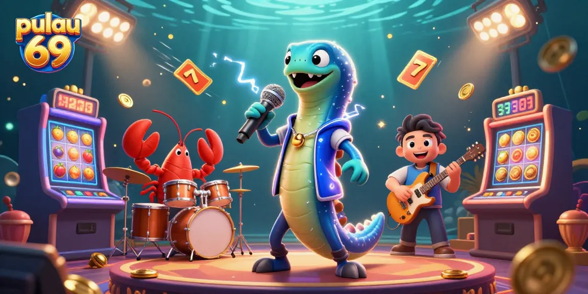 Engage with pulau 69 gaming excitement at an underwater casino featuring vibrant slot elements.