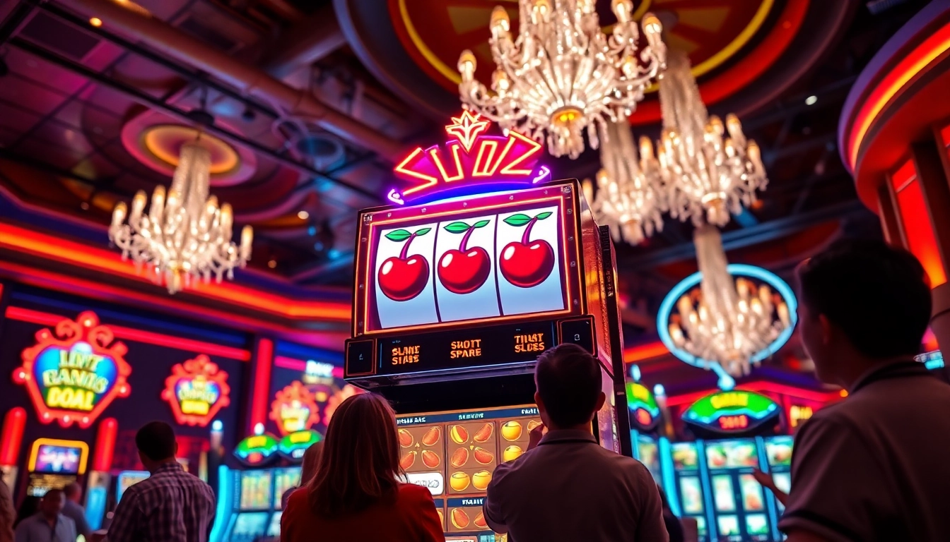 Menangkan jackpot di situs slot gacor dengan mesin slot yang cerah dan pemain bersemangat.