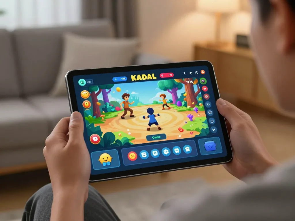 KADAL 778 gameplay interface on a tablet, showcasing exciting online gaming.