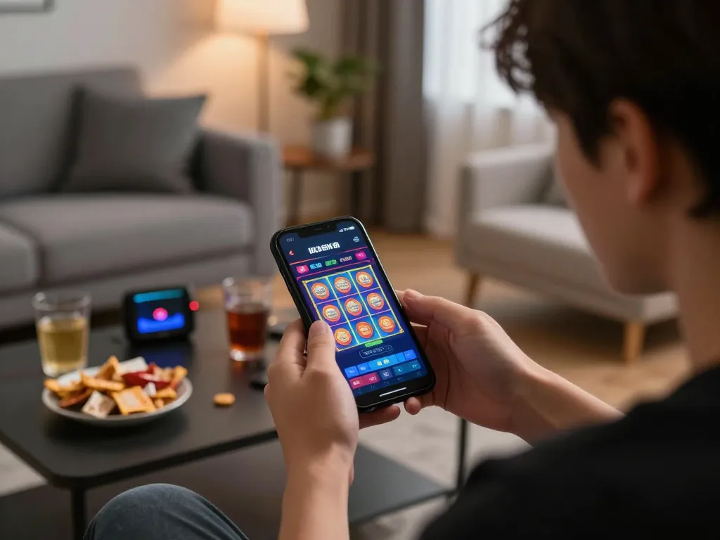 Engaging online gaming experience on IDCASH 88 app capturing excitement and strategy in a cozy atmosphere.