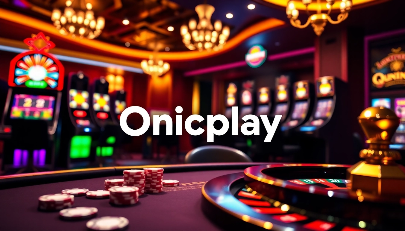 Enjoy thrilling wins with Onicplay's modern online gambling experience featuring vibrant slot machines.