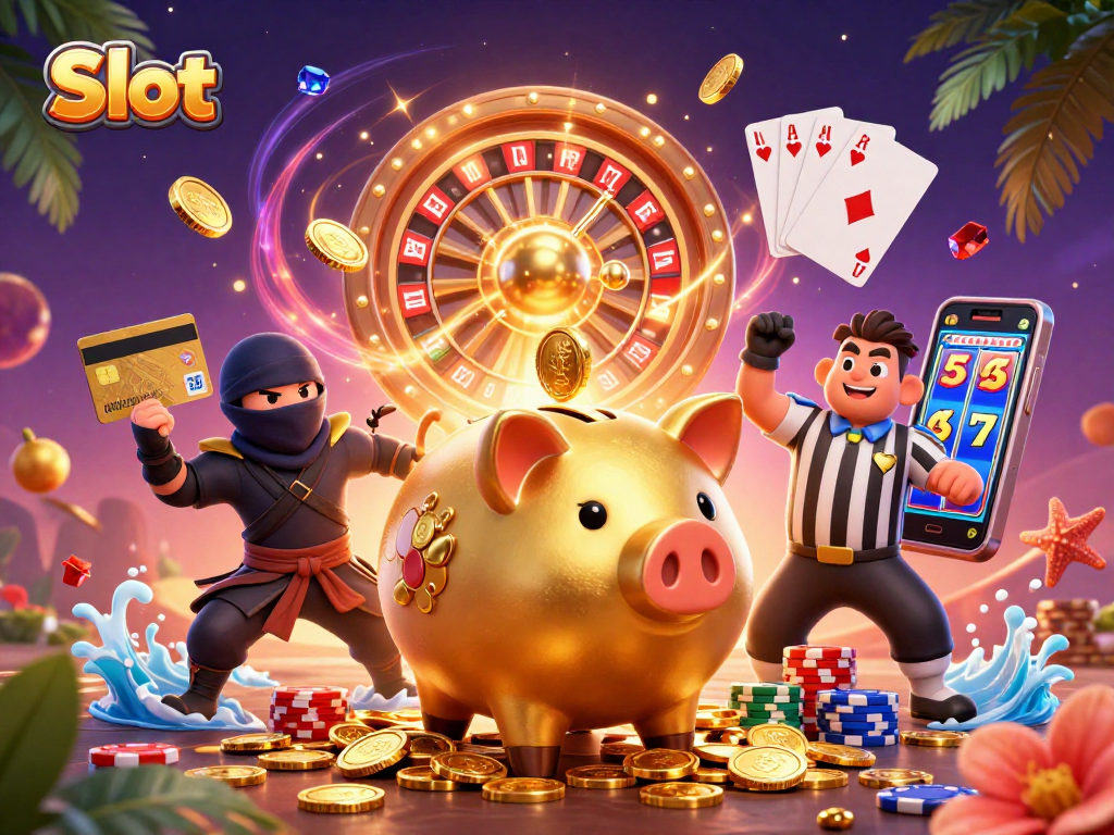 Experience thrilling Slot action at an online casino with animated characters and vibrant games.