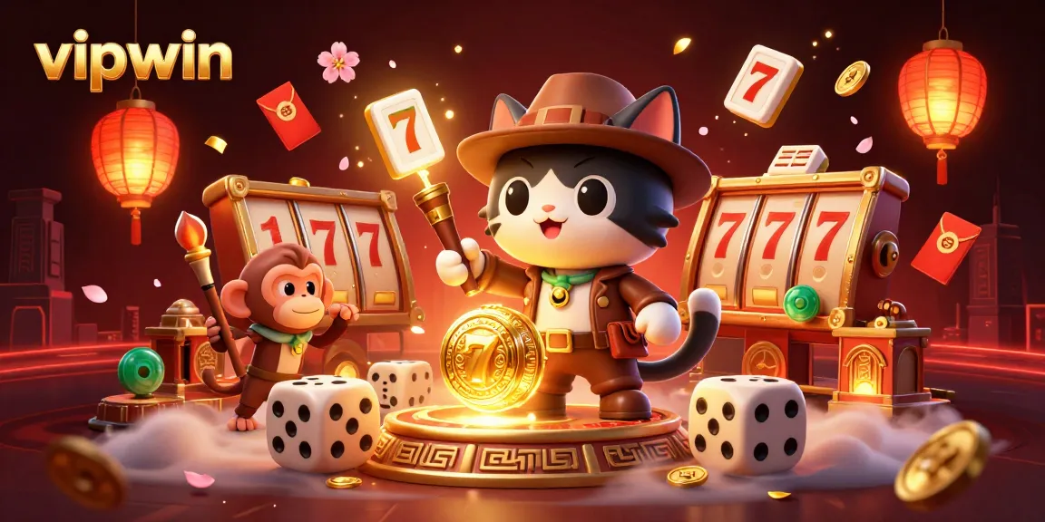 Experience thrilling winnings in a vibrant casino adventure with vipwin's captivating 3D scene.