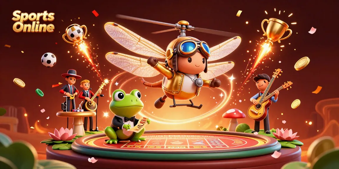 Engage with Sports Online betting at a vibrant casino scene featuring dynamic characters and sports elements.