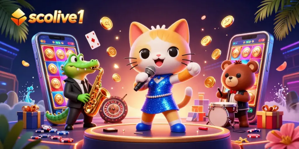 Engage in thrilling gameplay at socolive1 with vibrant characters and casino elements.