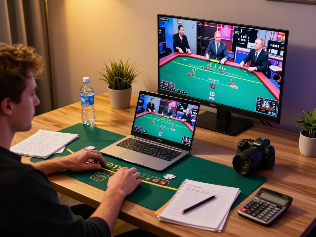 Player engaging with LGOLUX LOGIN during a live dealer game on a laptop
