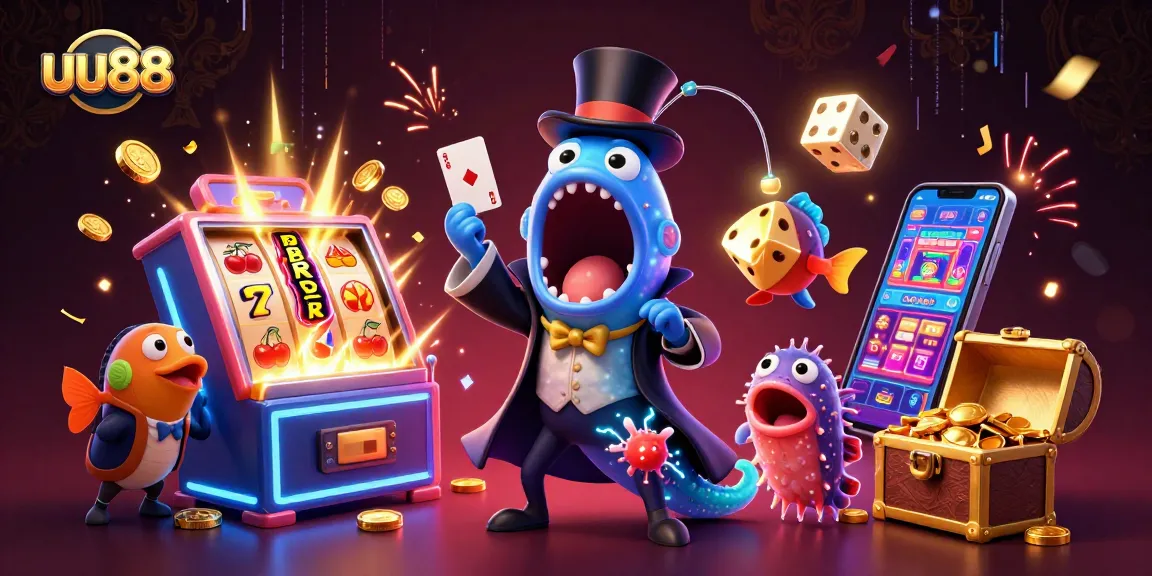 Experience thrilling casino games and jackpots at uu88 with vibrant 3D illustrations showcasing deep-sea adventures.
