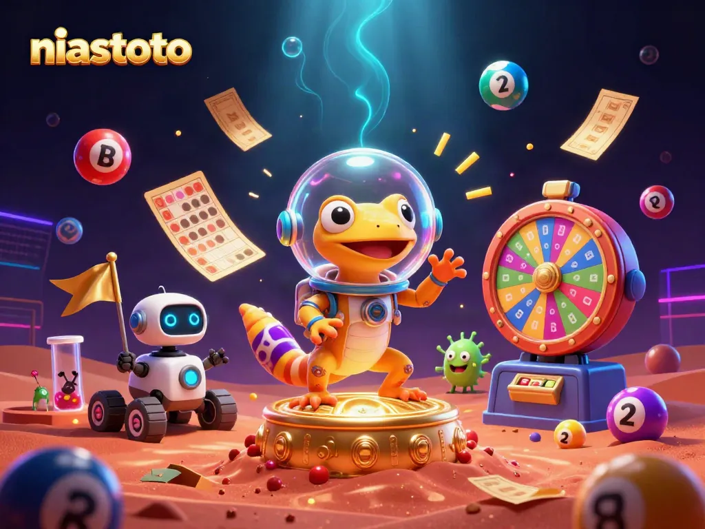 Aktivitas menarik niastoto di kasino emas dengan karakter alien di planet Mars