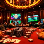 Exciting poker game scene showcasing players engaged in IDN Poker 88, highlighting strategy and competition.
