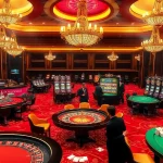 Players enjoying a thrilling game at the casino featuring jagoan86 brand elements and luxurious decor.